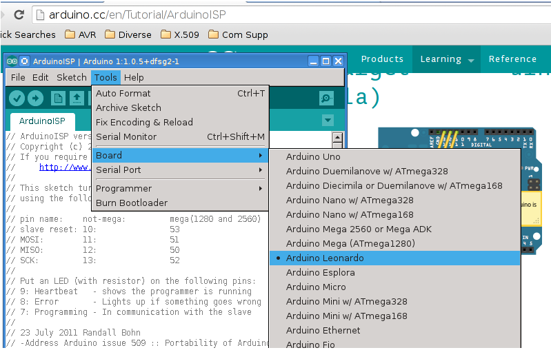 ToolsBoardArduinoLeonardo